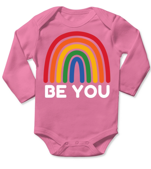 LGBTQ Be You Gay Pride Month LGBT Rainbow Flag Long Sleeve Baby One-Piece