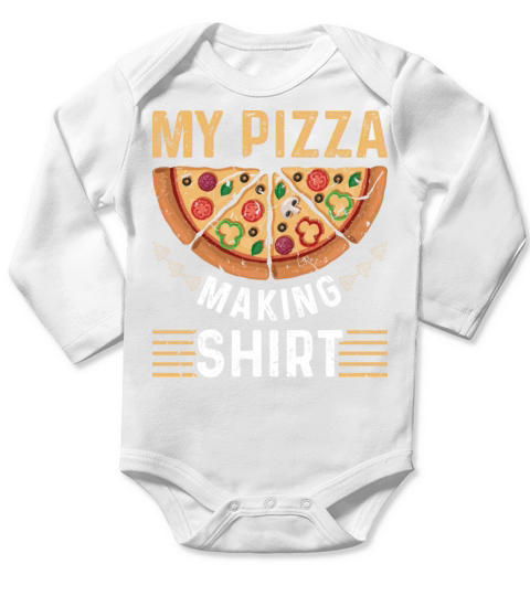 Pizza Baker Men Vintage Pizza Long Sleeve Baby One-Piece