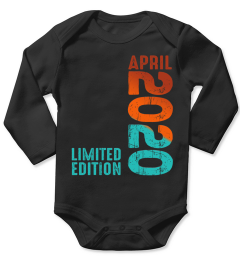 Since April 2020 Year 2020 Retro Vintage 2020 Long Sleeve Baby One-Piece