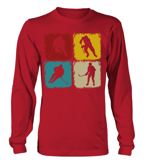 Retro Hockey Lover Classic Vintage Style Hockey Long sleeved Unisex