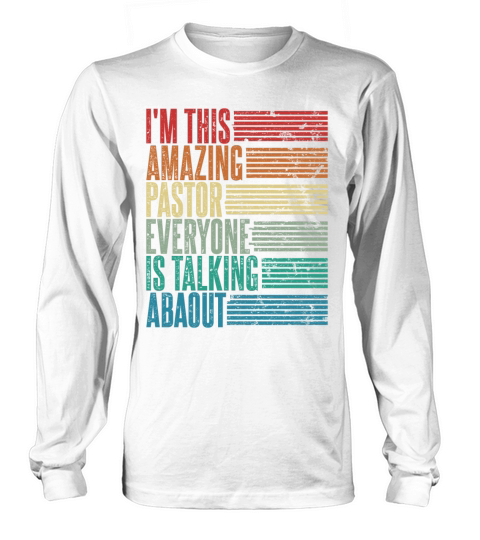 Vintage Pastor Profession Gift Retro Long sleeved Unisex