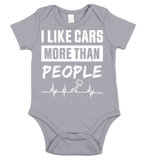 I Like Cars More Than People For Car Enthusiast Short Sleeve Baby One-Piece