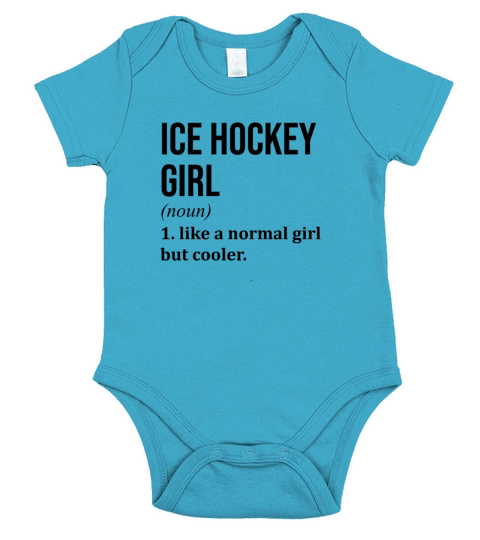 Ice Hockey Girl Funny Quote Short Sleeve Baby One-Piece