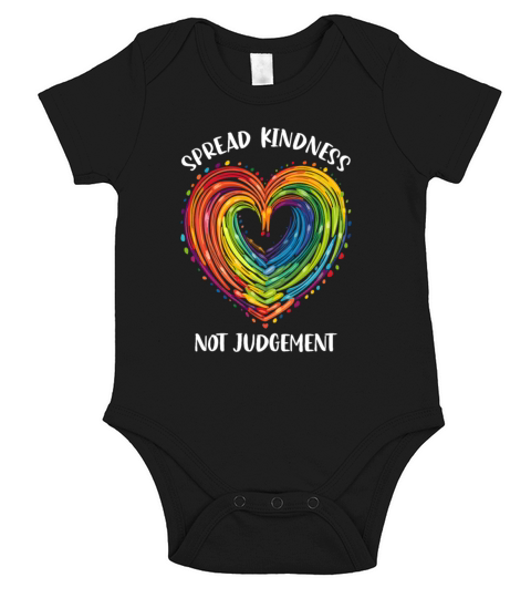 LGBT Pride Heart Short Sleeve Baby One-Piece