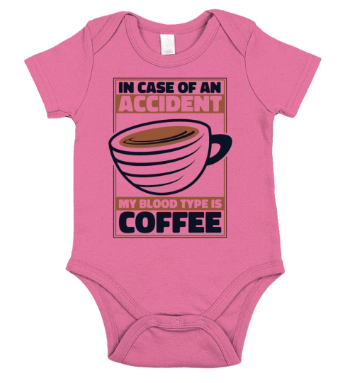 My Blood Type Is Coffee Barista Queen Latte Art Short Sleeve Baby One-Piece