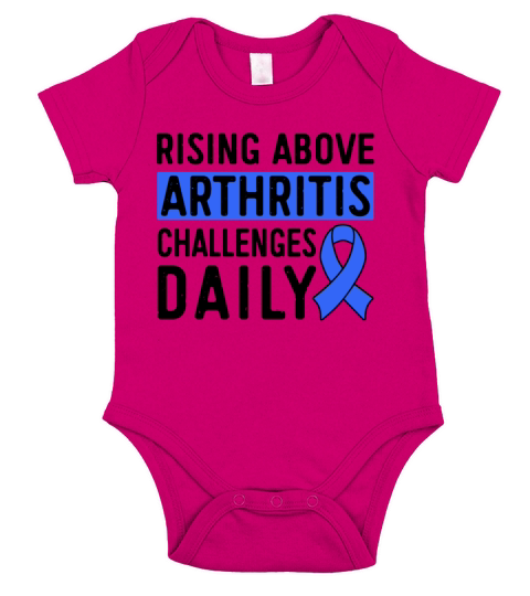 Rising Above Arthritis Challenges Daily Awareness Short Sleeve Baby One-Piece
