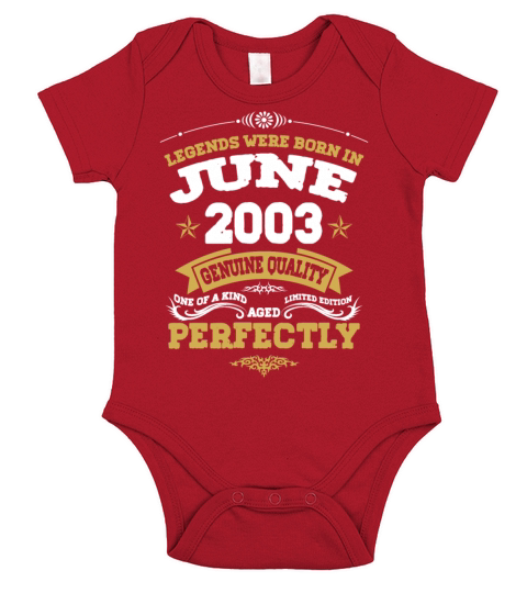 Vintage Aged To Perfection June 2003 Short Sleeve Baby One-Piece