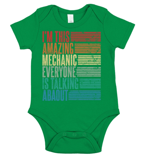 Vintage Mechanic Profession Gift Retro Short Sleeve Baby One-Piece