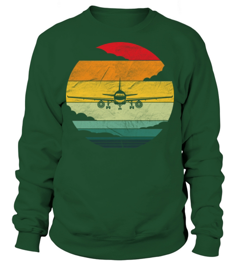 Retro Vintage Airplane Design Pilot Sweatshirt Unisex