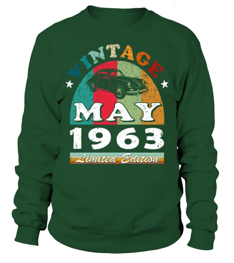 Vintage born May 1963 Birthday May 1963 Sweatshirt Unisex