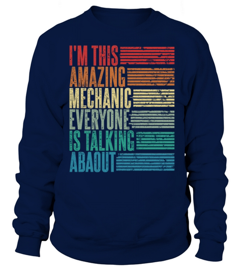 Vintage Mechanic Profession Gift Retro Sweatshirt Unisex