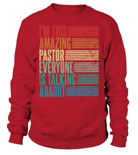 Vintage Pastor Profession Gift Retro Sweatshirt Unisex