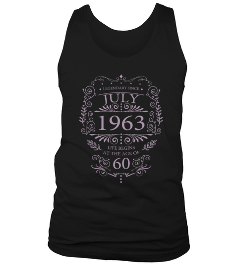 birthday Quotes 60th birthday july 1963 vintage Tank Top Unisex