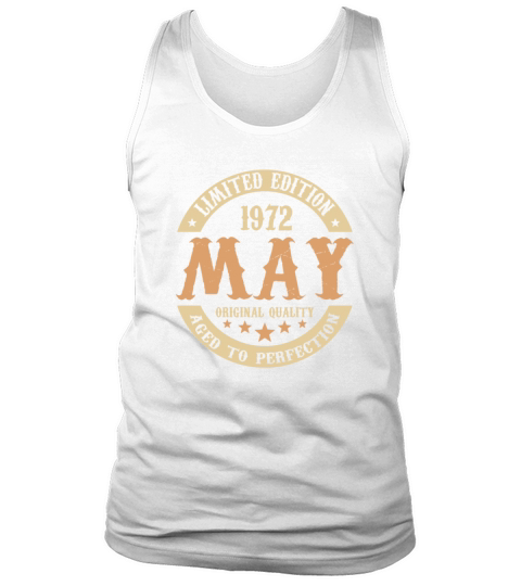 May 1972 Vintage Birthday Present Tank Top Unisex
