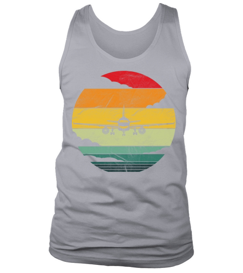 Retro Vintage Airplane Design Pilot Tank Top Unisex