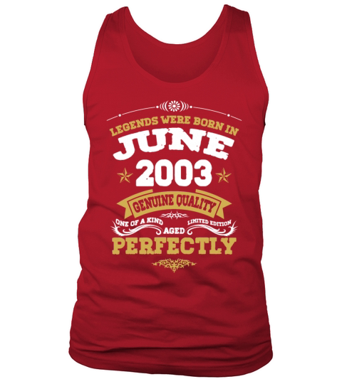 Vintage Aged To Perfection June 2003 Tank Top Unisex