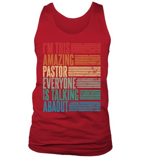 Vintage Pastor Profession Gift Retro Tank Top Unisex