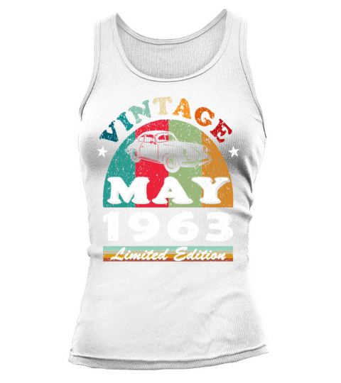 Vintage born May 1963 Birthday May 1963 Tank top Woman