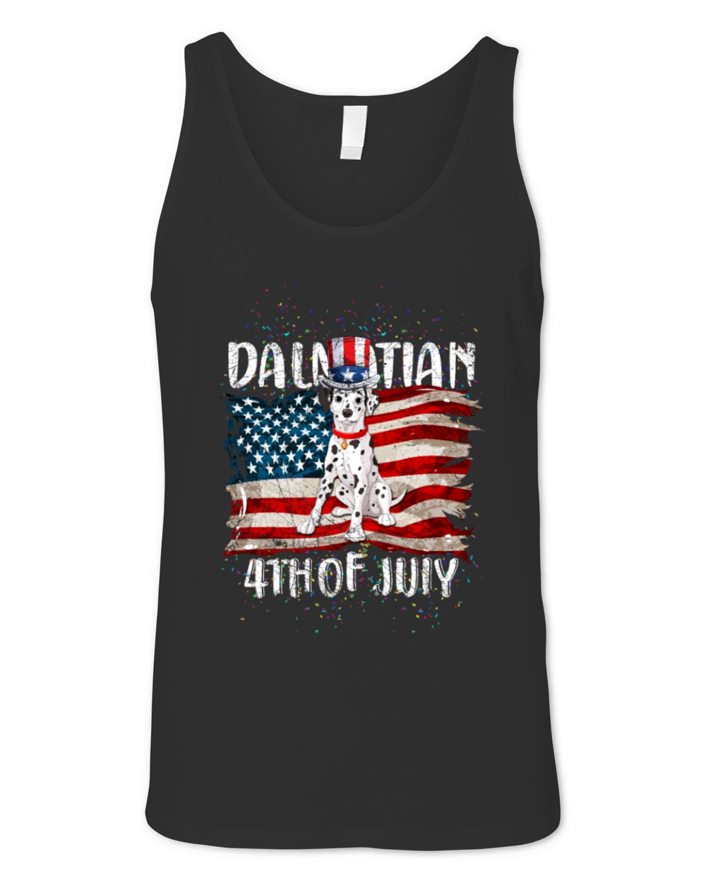 4th of july dalmatian awareness day shirt Unisex Jersey Tank