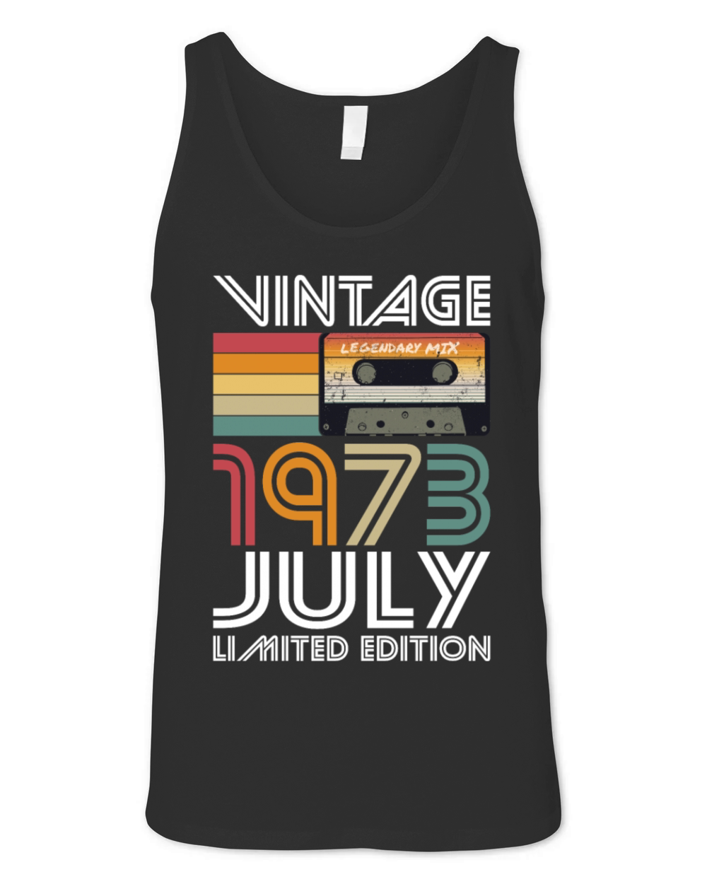 50th birthday july 1973 vintage 1973 Unisex Jersey Tank
