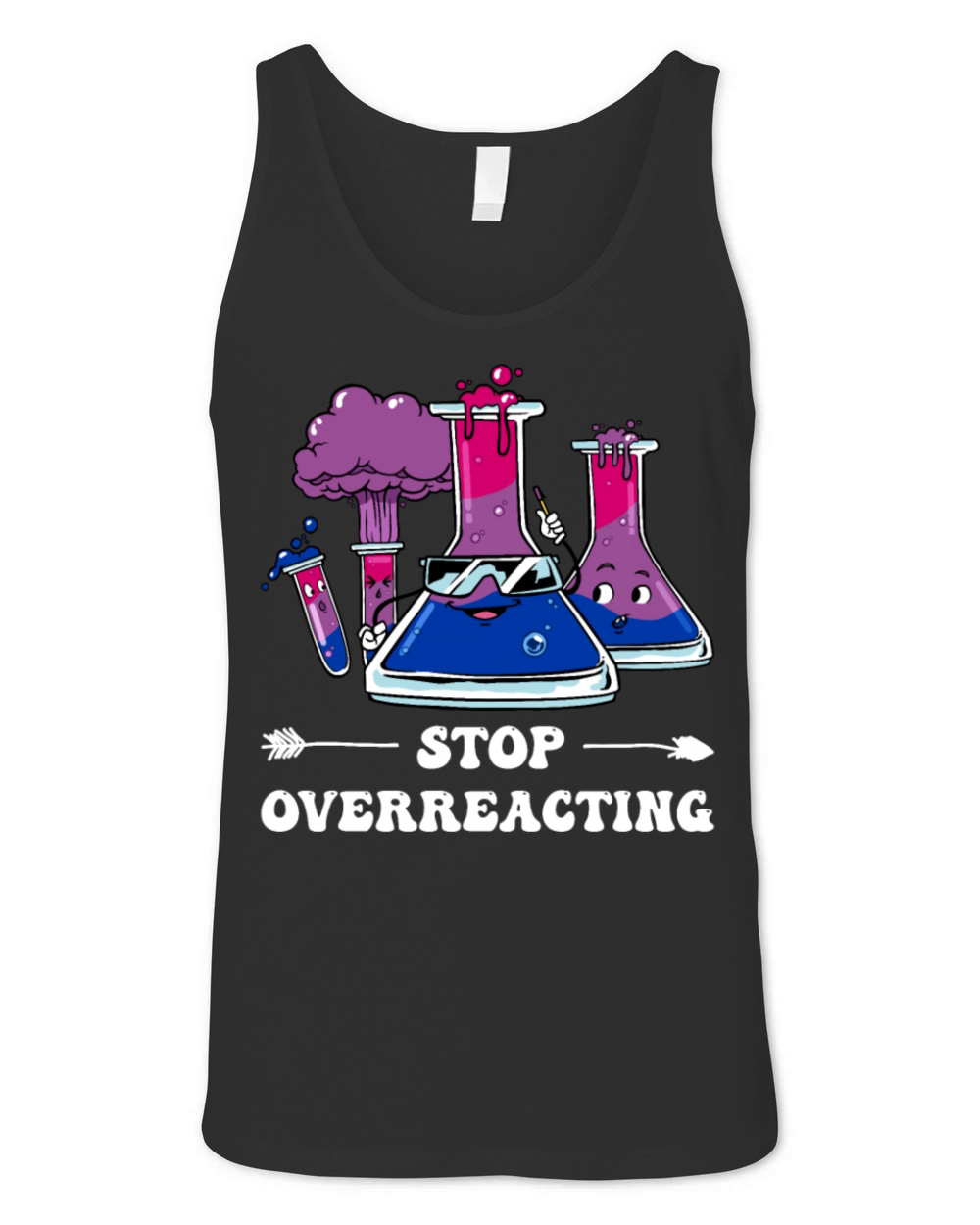 Bi Pride Bisexual Flag Chemistry Subtle Unisex Jersey Tank