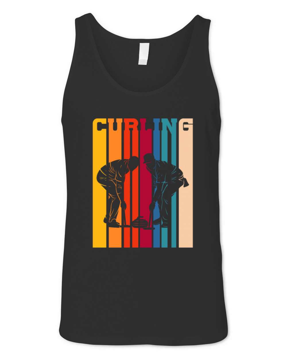 Curling Retro Vintage Unisex Jersey Tank