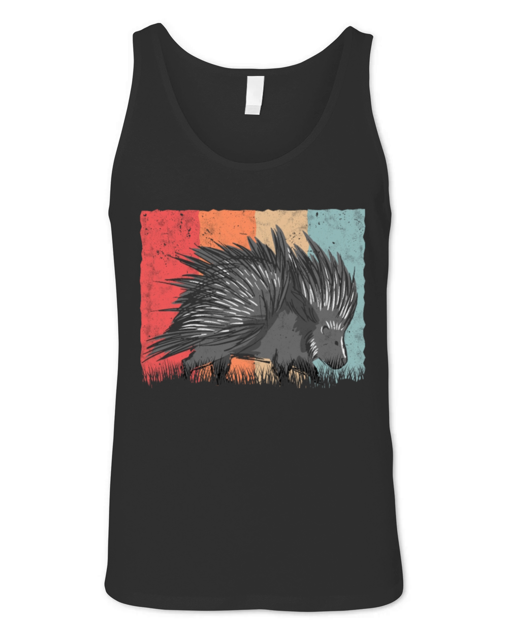 Porcupine Vintage Retro Unisex Jersey Tank