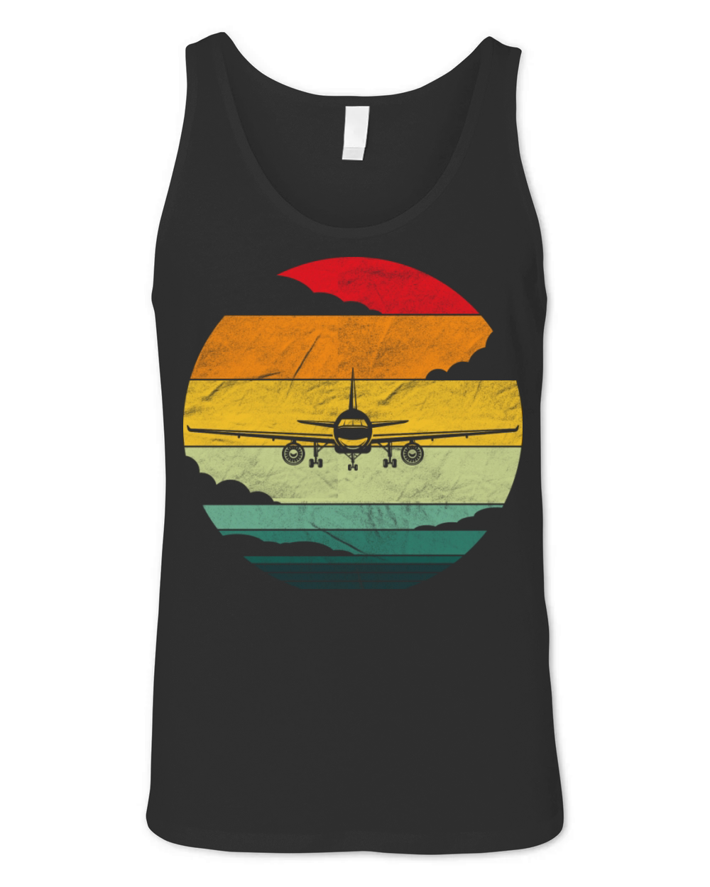 Retro Vintage Airplane Design Pilot Unisex Jersey Tank