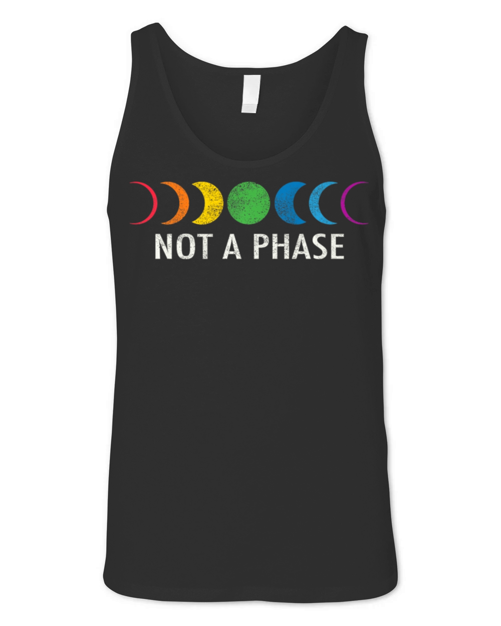Vintage Not A Phase Moon Phases LGBT Trans Pride Unisex Jersey Tank