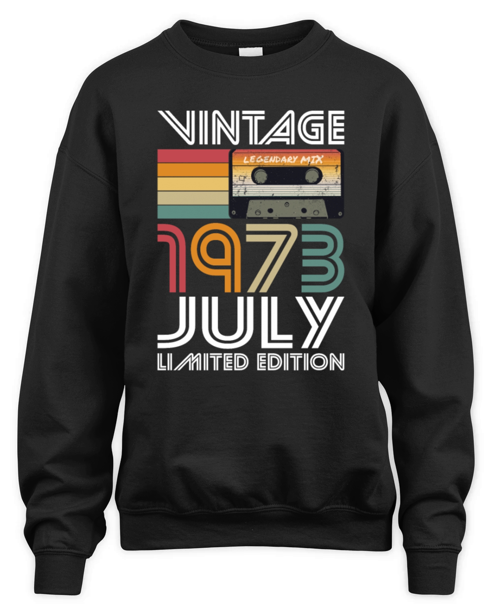 50th birthday july 1973 vintage 1973 Unisex Premium Crewneck Sweatshirt