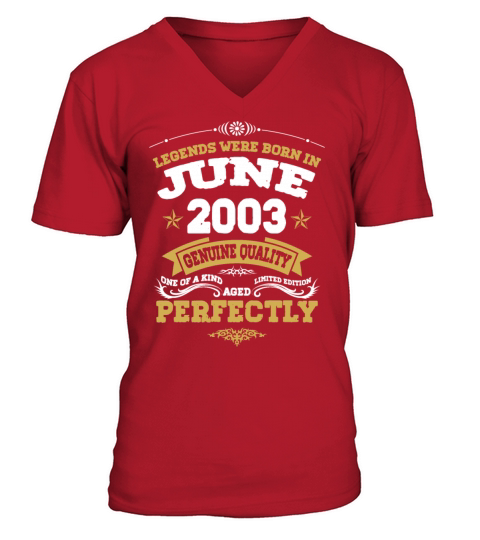 Vintage Aged To Perfection June 2003 V-Neck T-shirt