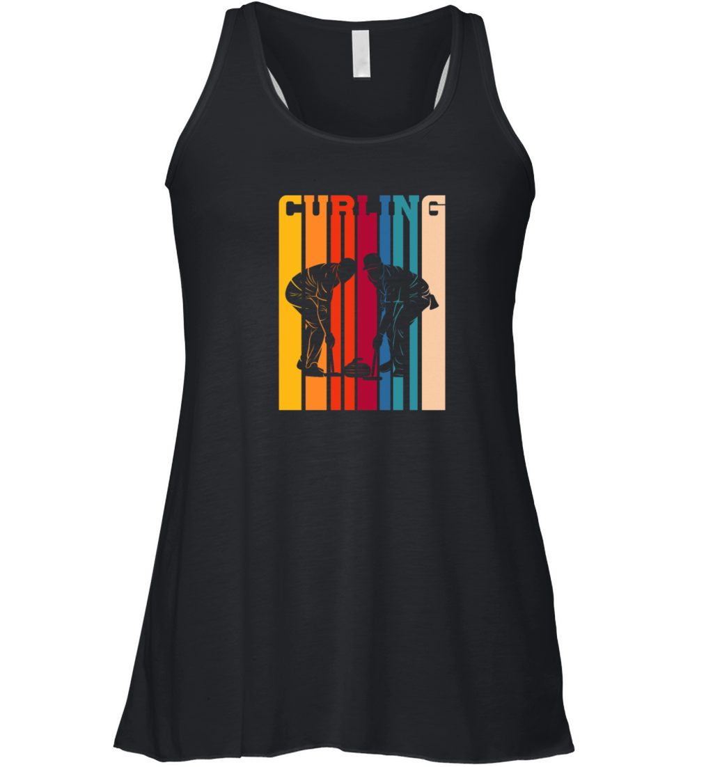 Curling Retro Vintage Women's Flowy Tank Top