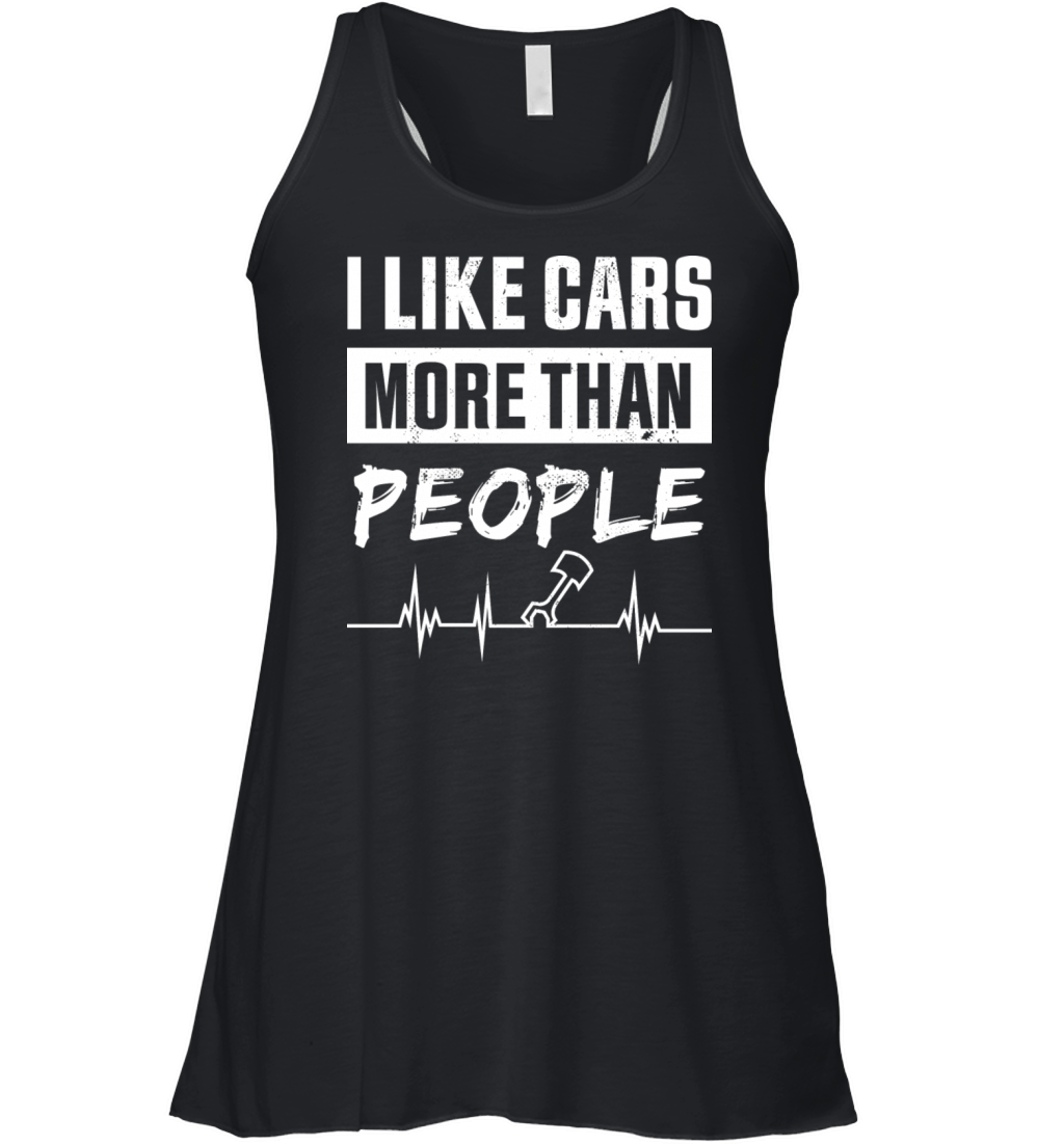 I Like Cars More Than People For Car Enthusiast Women's Flowy Tank Top