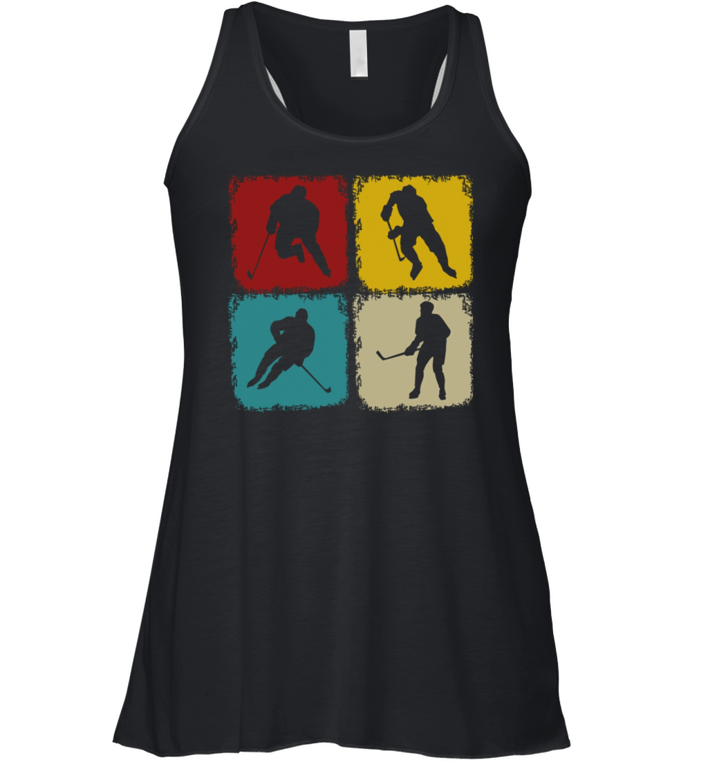 Retro Hockey Lover Classic Vintage Style Hockey Women's Flowy Tank Top