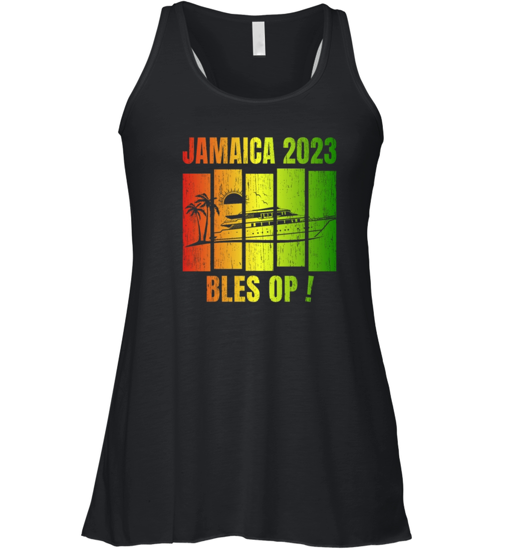 Retro Vintage Jamaica Family Vacation Cruise 2023 Women's Flowy Tank Top
