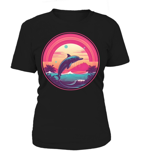 Retro Style 80s 90s Vintage Dolphin Lovers Women's T-Shirt