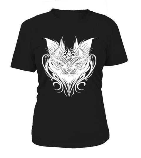 Tattoo Cat In Geometric Lines Style Women's T-Shirt