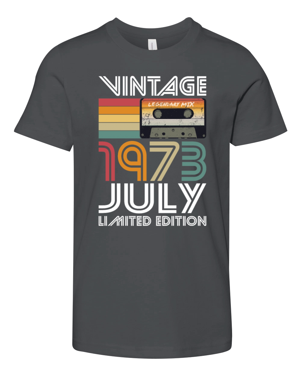 50th birthday july 1973 vintage 1973 Youth Unisex Jersey Tee