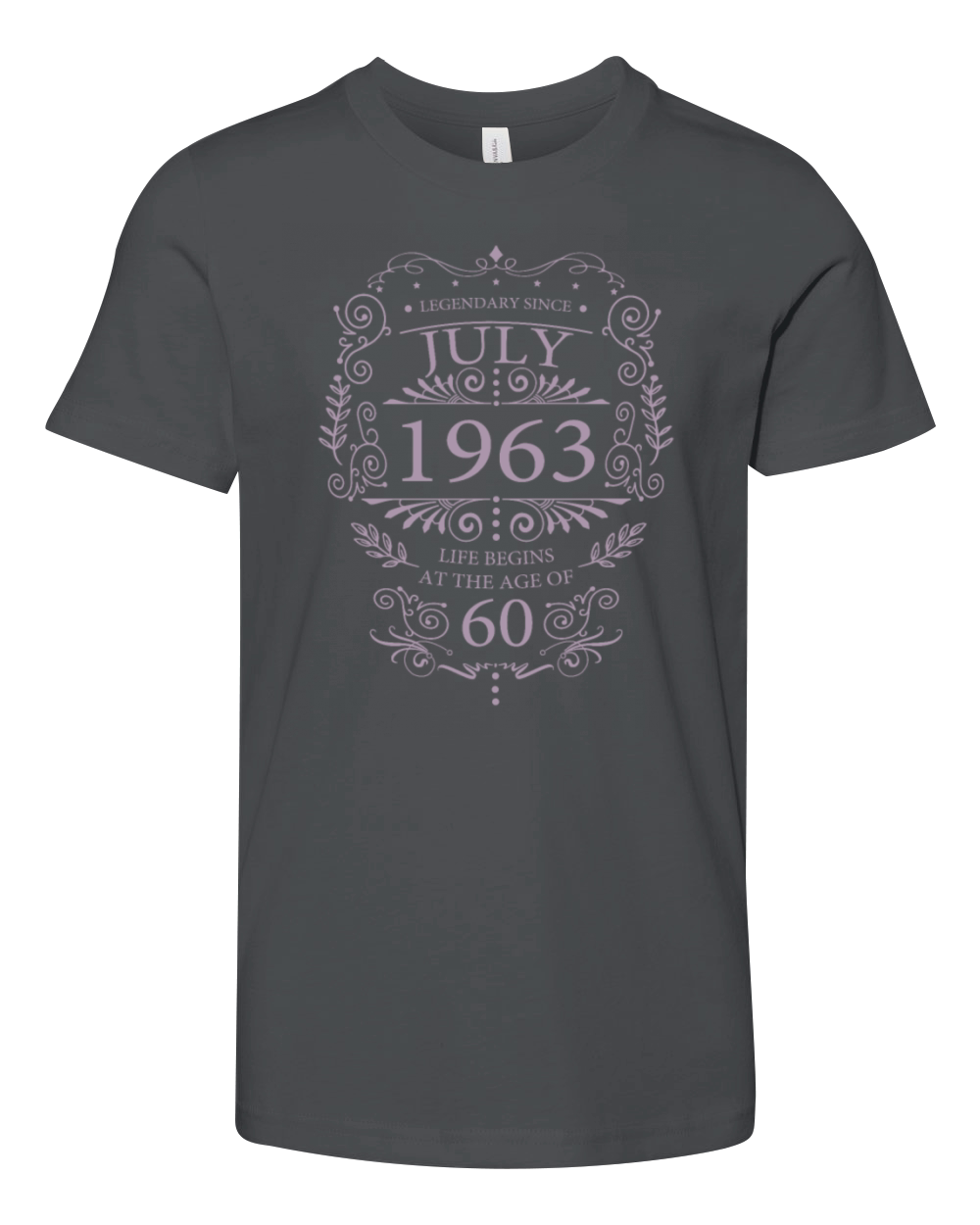 birthday Quotes 60th birthday july 1963 vintage Youth Unisex Jersey Tee