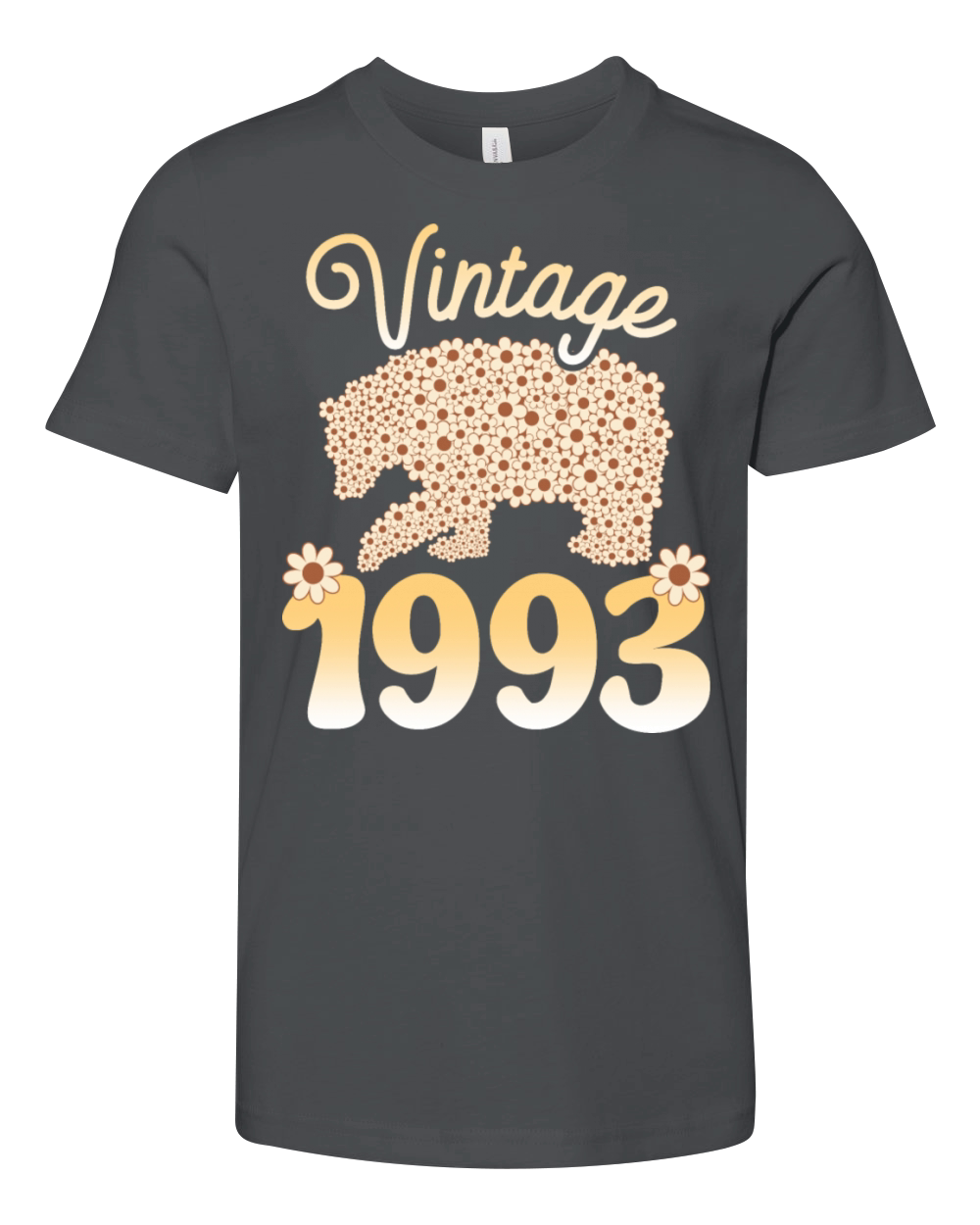 Groovy 30 Years Woman Bear 1993 30th Birthday Youth Unisex Jersey Tee
