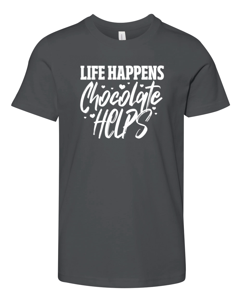 Life Happens Chocolate Helps Youth Unisex Jersey Tee