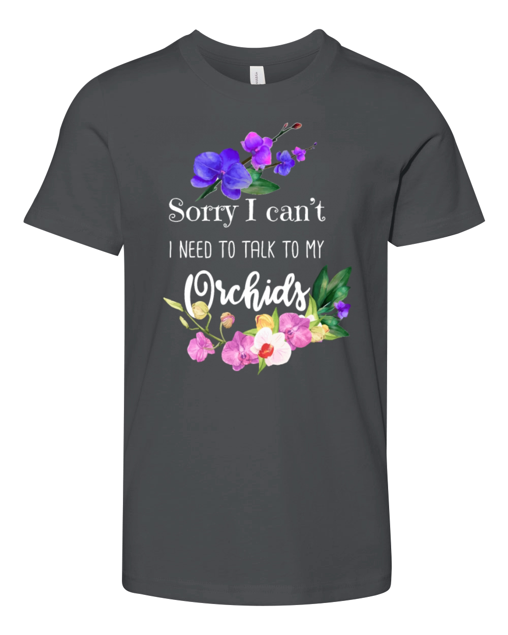 Sorry I Cant Orchid Lover Orchid Flower Youth Unisex Jersey Tee