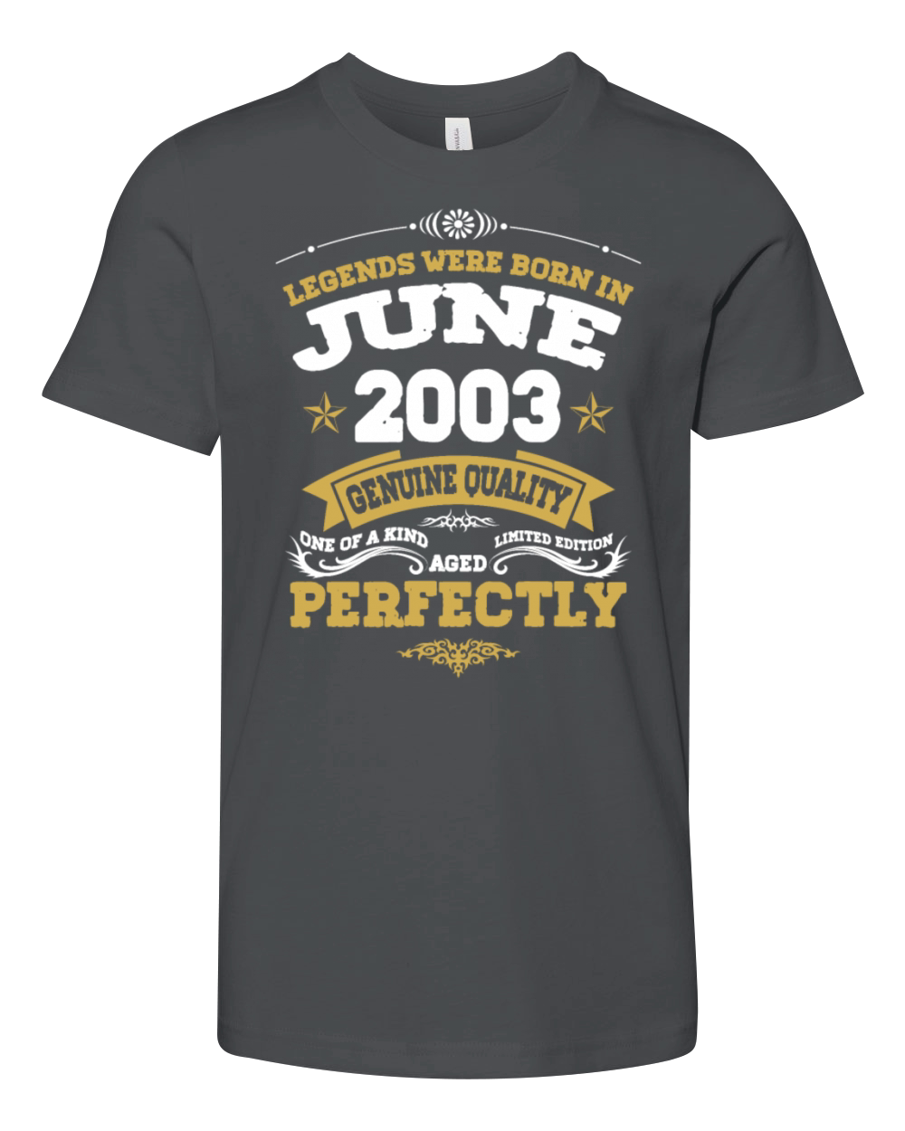 Vintage Aged To Perfection June 2003 Youth Unisex Jersey Tee