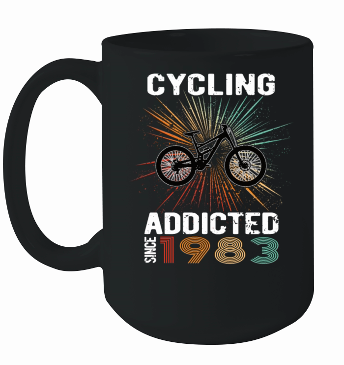 40 birthday 1983 vintage retro bicycle cyclist Ceramic Mug