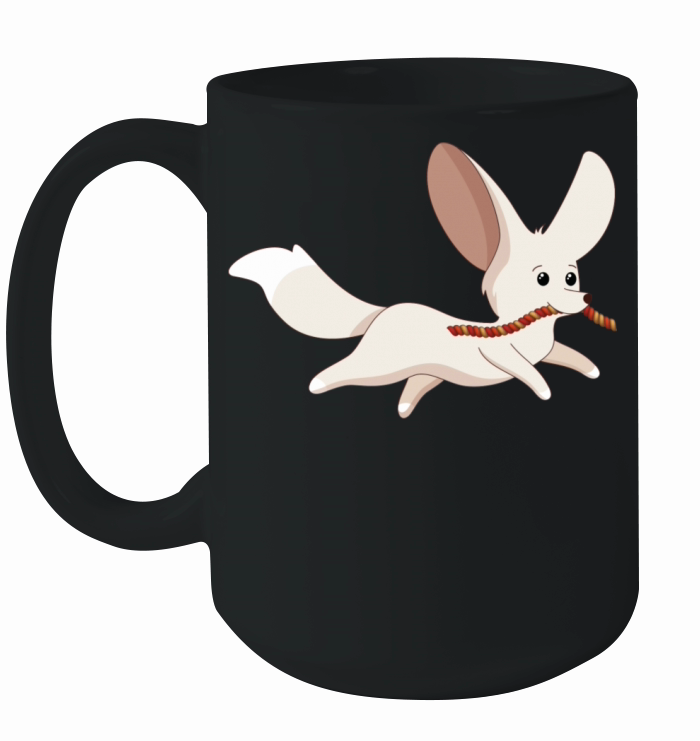 Rope Kawaii Running Fennec Fox Cute Adorable Ceramic Mug