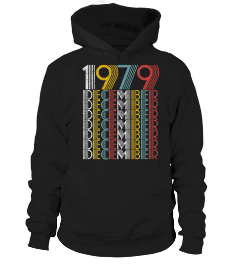 Vintage December 1979 Birthday Gifts Hoodie Unisex
