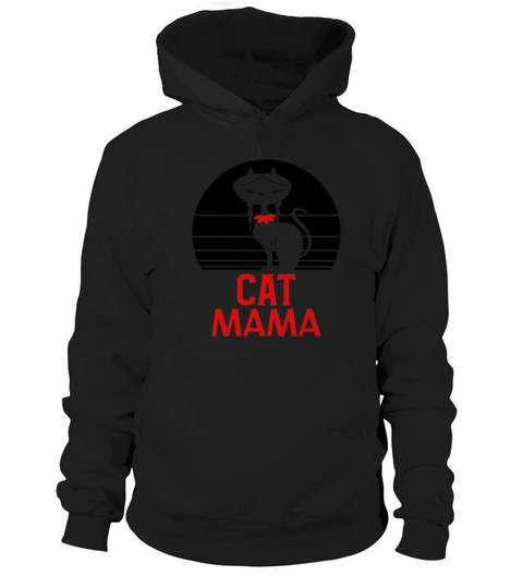 Womens Cat Mom Retro Vintage 80s Style Tee Hoodie Unisex