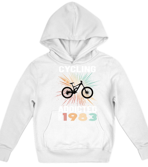 40 birthday 1983 vintage retro bicycle cyclist Kids Hoodie