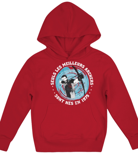 French Archer born 1975 Vintage Birthday Kids Hoodie