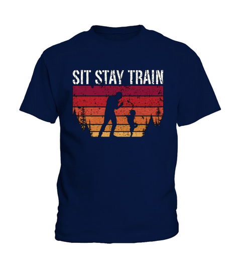 Animal Trainer Sit Stay Train Retro Dog Training Kids T-Shirt